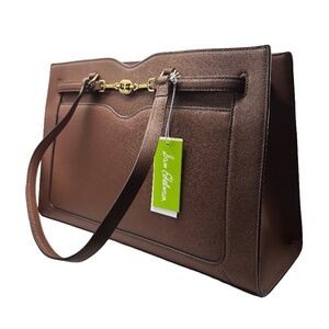 Sam Edelman Leather Tote – Brandy / Brown, Horse-bit Detail